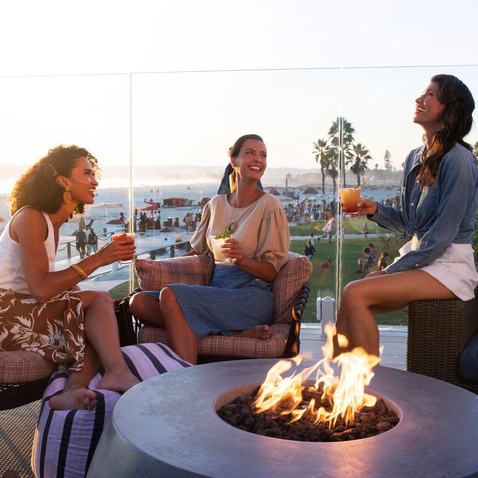 women on the sun deck